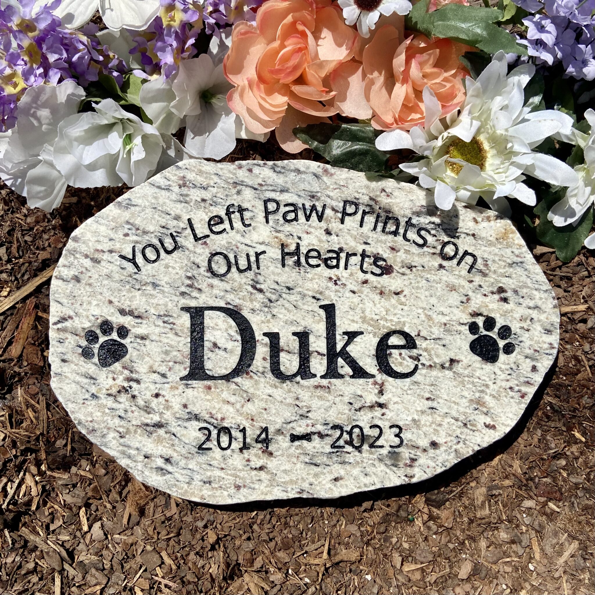 Pet Memorial Natural Granite Headstone | For your dog, cat or any pet ...