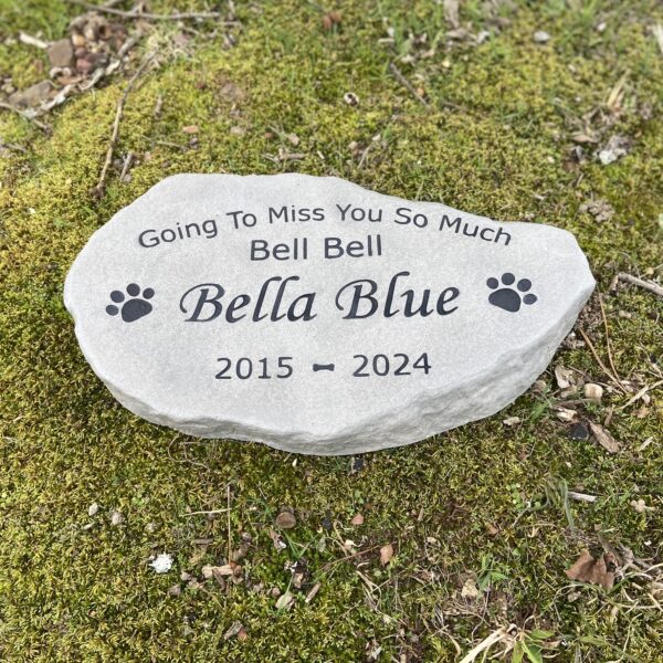 Large pet memorial stone for a dog, cat or any pet