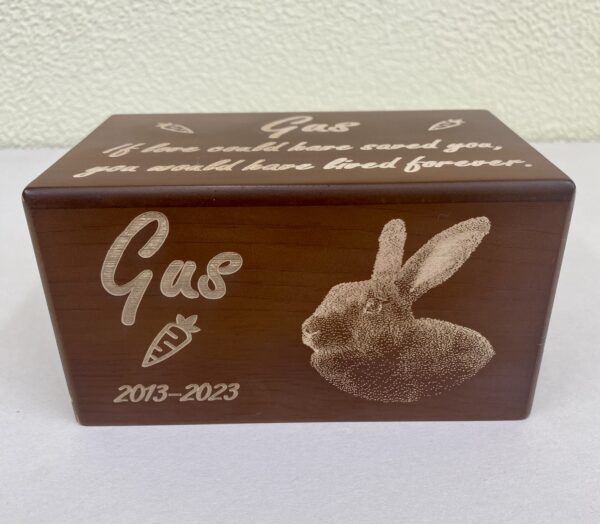 Pet Memorial Cremation Urn | Wooden cremation urn customizable for any pet