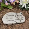 Cat memorial stone